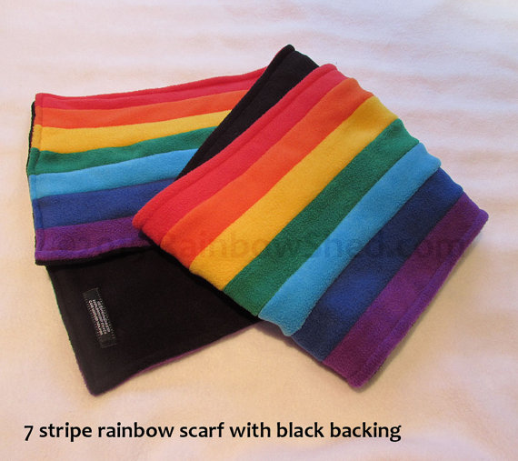 ETSY-7 Stripe Rainbow Gay Pride Scarf