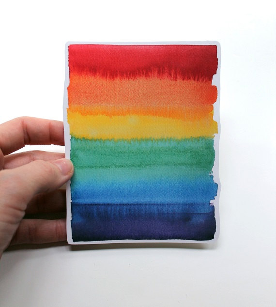 ETSY-LGBT Vinyl Sticker - Watercolor