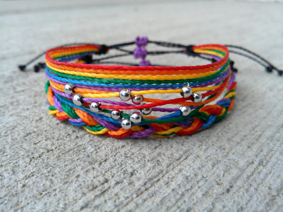 ETSY-Rainbow LGBT Pride  String Bracelet Pack